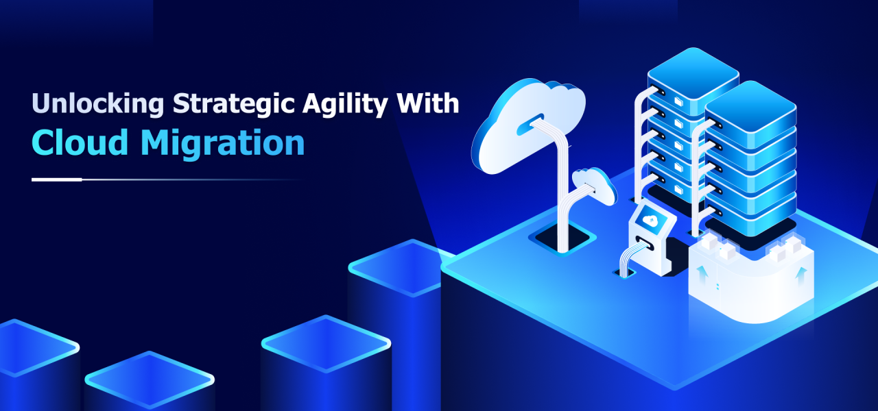 Cloud migration: on-premise infrastructure connecting to the cloud